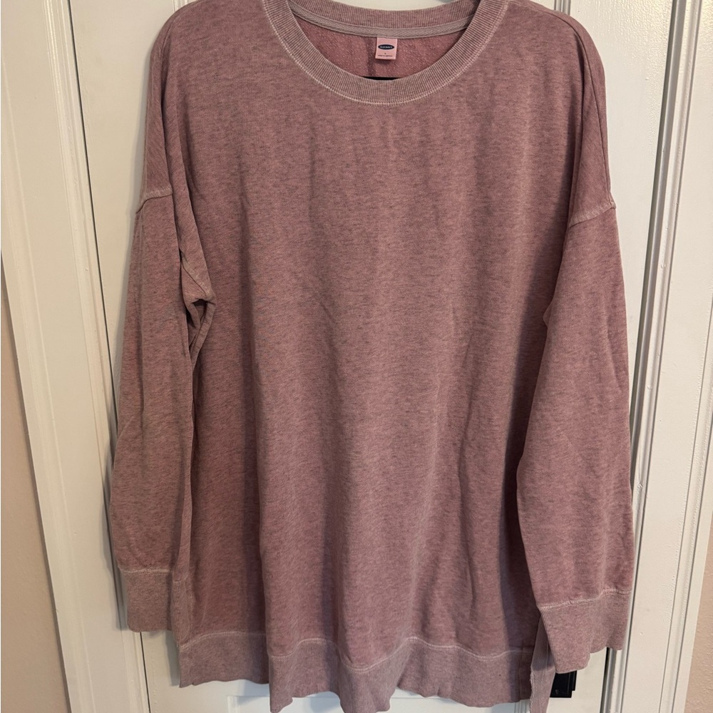 Old Navy Pink Oversized Long Sleeve Sweatshirt